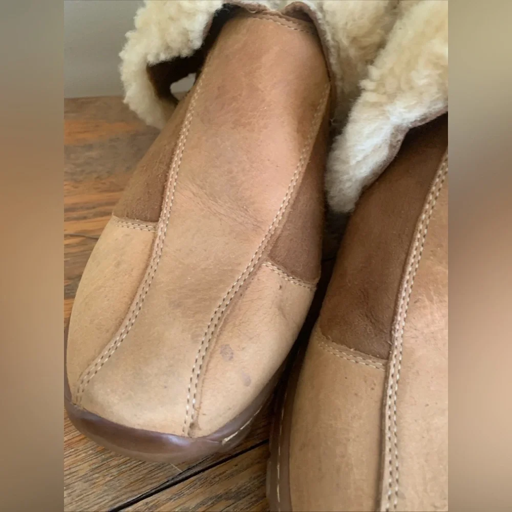 Sofft Women’s Shearing Ankle Winter boots Size 10 Leather Patchwork Sherpa